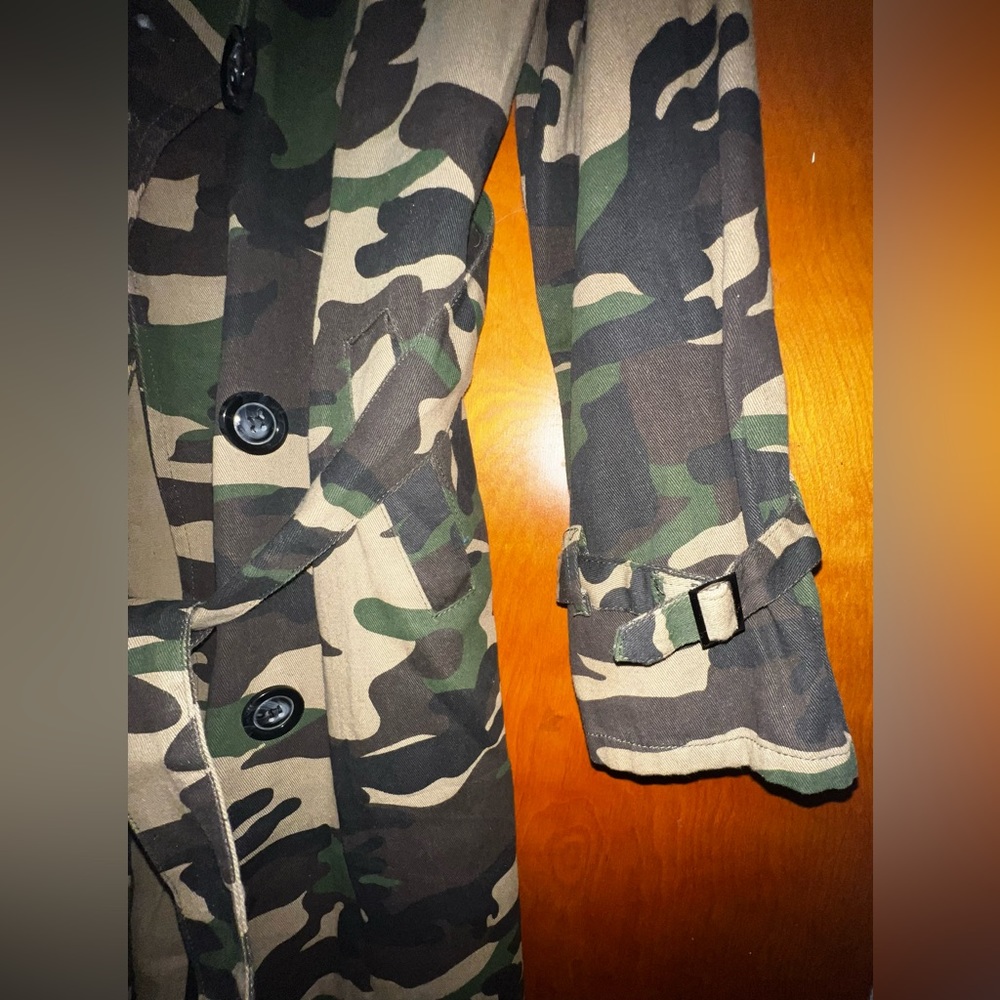 Army, fatigue, trench coat. Women large